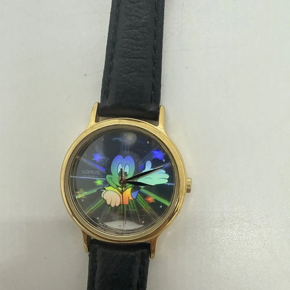 Lorus Mickey Mouse 3D Holographic Watch for Men and Women, Rare Disney Watch 90s